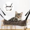 Toddmomy 2-Pack Plush Cat Hammocks, Warm Winter Beds for Small Pets, Leopard and Tiger Print view 3