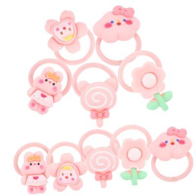 Supvox 10-Piece Pink Pet Hair Ties for Dogs and Cats, Gentle
