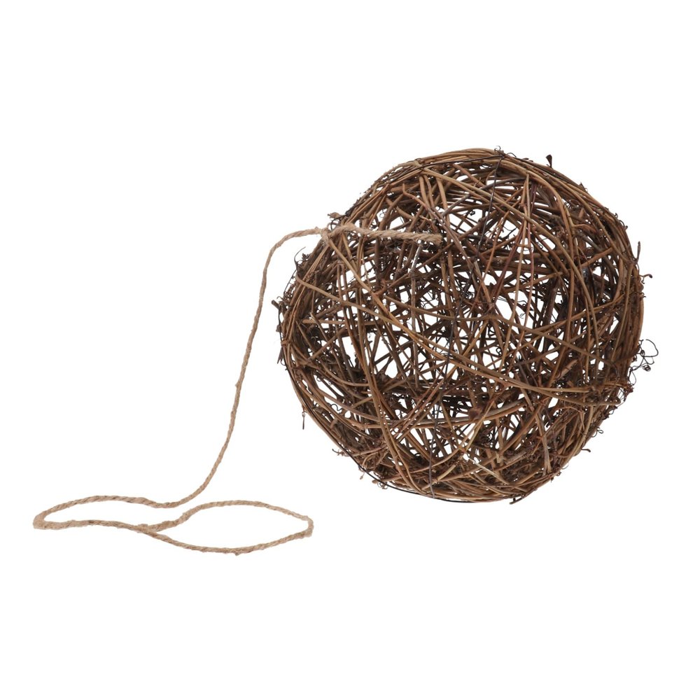 TOYANDONA Rattan Ball Bird Nesting Material with Iron Wire for Hanging Outdoors