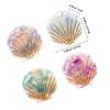 WRITWAA Shell Hair Accessories, 4 Small Acetate Claw Clips with Shell Appliques for Women and Teens view 2