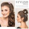 WRITWAA Shell Hair Accessories, 4 Small Acetate Claw Clips with Shell Appliques for Women and Teens view 3