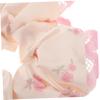 Pink Hair Ties, 2-Pack, Satin Lace Floral Pattern view 3