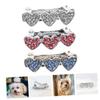 DINHEAROM 3-Pack Heart Rhinestone Hairpins for Dogs and Cats view 2