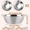 2-Pack Thick Stainless Steel Dog Bowl Food Grade Safe view 2