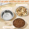 2-Pack Thick Stainless Steel Dog Bowl Food Grade Safe view 3