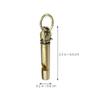 Beavorty Pack of Brass Whistle Keychains with Gold Finish view 2
