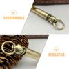 Beavorty Pack of Brass Whistle Keychains with Gold Finish view 3