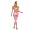 Sexy Women's Sleeveless Crop Tank Top and Low-Rise Skirt Set, Pink, XL view 2