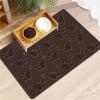 FANSU Dog Bowl Mat, Brown, Absorbent Quick-Drying Non-Slip Diatomaceous Earth Mat, 120 x 30 cm view 1