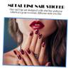 Gold Nail Stickers with Line Stripes, 6-Piece Self-Adhesive Set view 4
