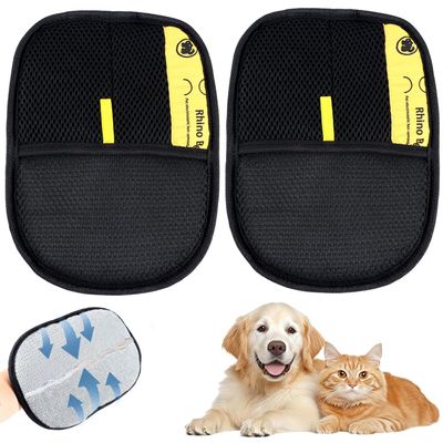 TYSM-CC 2-Pack Premium Pet Grooming Gloves for Dogs & Cats