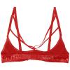 GRRKDFQ Sexy Women's Open-Cup Bowknot Bra, Red, XXL view 3