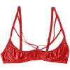 GRRKDFQ Sexy Women's Open-Cup Bowknot Bra, Red, XXL view 4