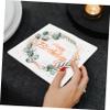 MOLUCKFU 10x10 Eucalyptus Leaf Napkins, Decorative Disposable Paper Napkins, 40 Sheets view 3