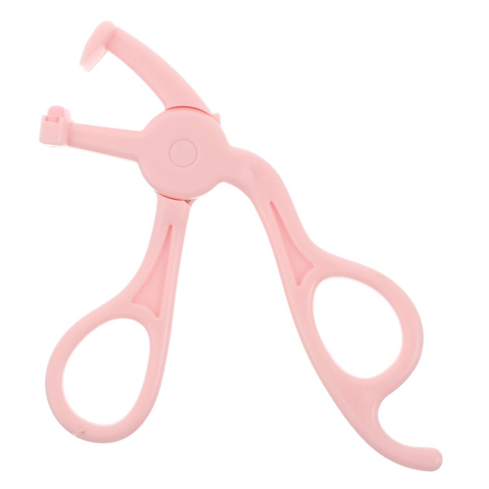 Pink Plastic Eyelash Curler with Wide Opening