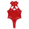 GRRKDFQ Sexy Women's Sleeveless Zipper Crotch-Cutout Costume, Red, XL view 4