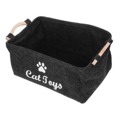 FUTUREORYY Felt Storage Box with Wooden Handles