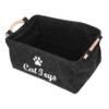 FUTUREORYY Felt Storage Box with Wooden Handles view 1