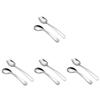 DEARMAMY 4 Sets of 2 Angled Elbow-Handle Spoons for Adults with Disabilities, Stainless Steel, Silver view 1