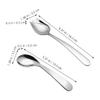 DEARMAMY 4 Sets of 2 Angled Elbow-Handle Spoons for Adults with Disabilities, Stainless Steel, Silver view 4