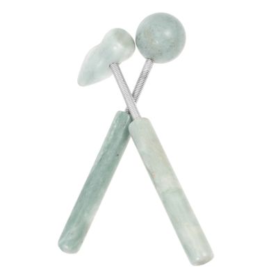 2-Piece Jade and Aluminum Alloy Body Massage Hammer Set