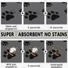 FANSU Dog Bowl Mat, Brown, Absorbent Quick-Dry Non-Slip Pet Feeding Mat, 9.6 x 90 cm view 3