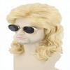 Lucoacos 80s Mullet Wig for Men, Golden Yellow Heavy Metal Punk Rock Party Costume Wig view 2