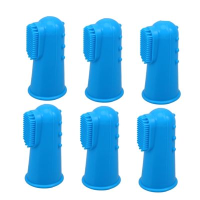 BESTonZON 6-Piece Silicone Finger Toothbrush for Pets