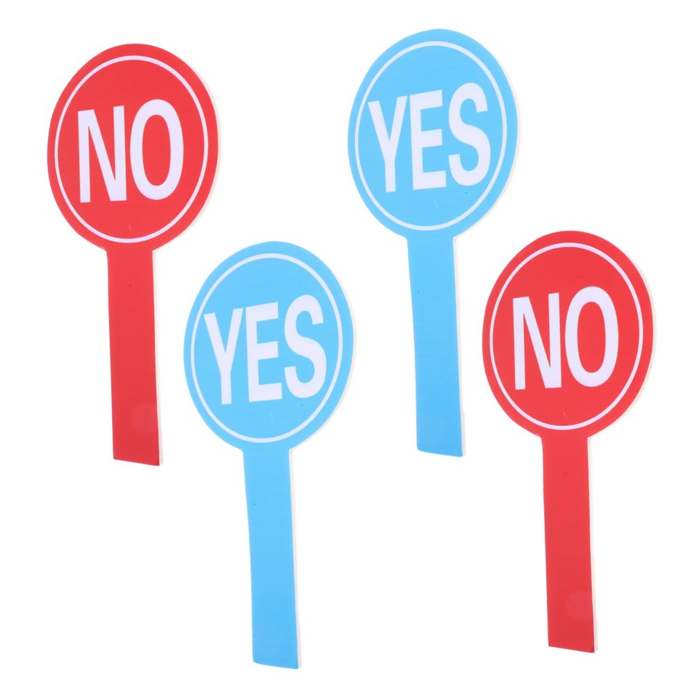 Reusable Handheld Voting Paddles for Classrooms, 4 Pieces