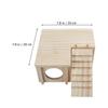Milisten Hamster Hideout with Foldable Ladder, Beige view 2