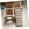 Milisten Hamster Hideout with Foldable Ladder, Beige view 4
