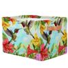 Mexpekil Foldable Storage Basket with Hummingbird, Hibiscus and Flower Print view 2