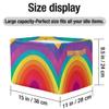 Mexpekil Foldable Storage Baskets with Rainbow Tunnel Pattern, 2-Pack view 4