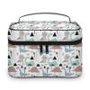 Watercolor Colorful Anime Dinosaurs Travel Makeup Bag for Women and Men, Cosmetic Organizer with Soft Handle, Large Capacity Toiletry Bag view 1