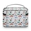 Watercolor Colorful Anime Dinosaurs Travel Makeup Bag for Women and Men, Cosmetic Organizer with Soft Handle, Large Capacity Toiletry Bag view 3