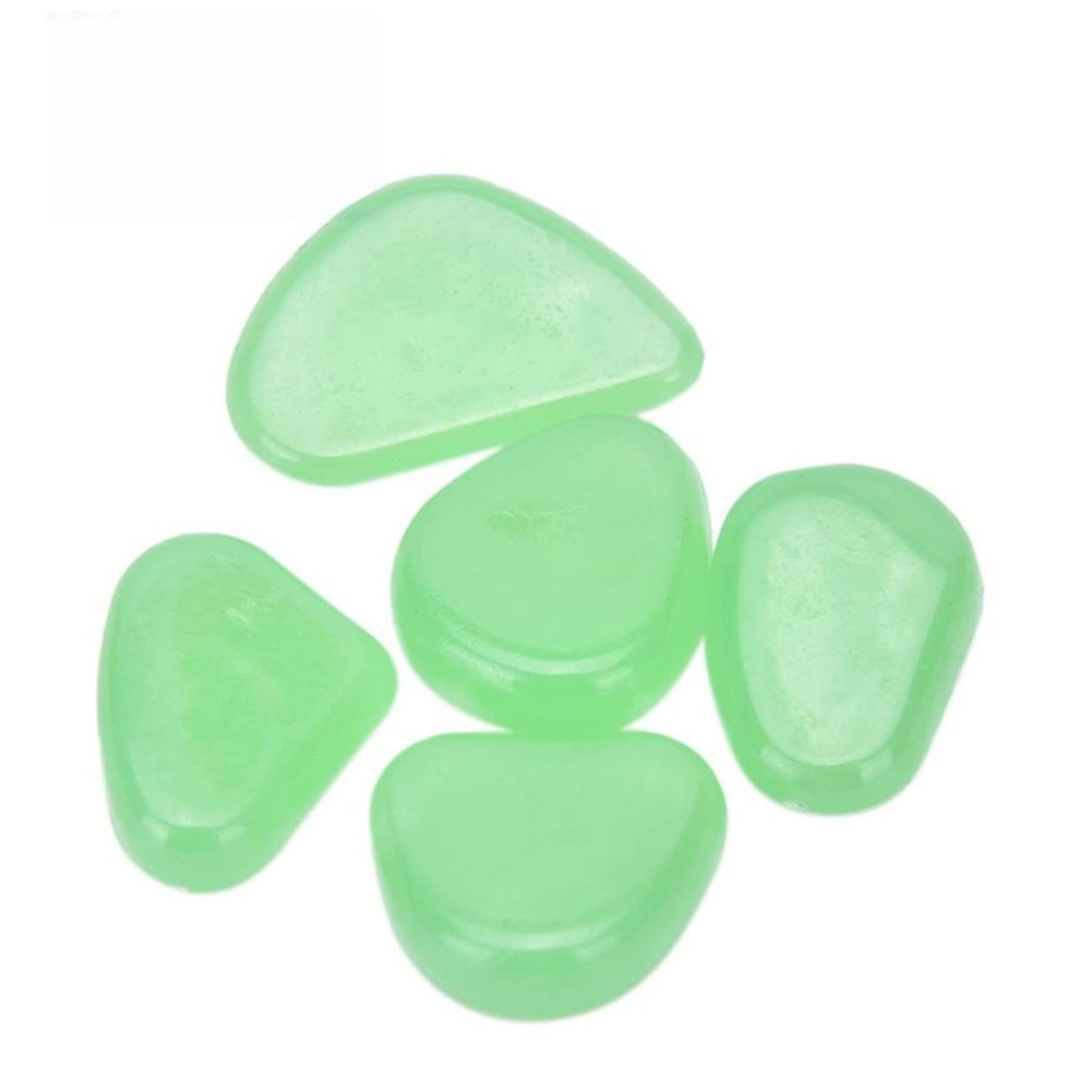 BESTonZON 100-Piece Green Glow-in-the-Dark Stones for Aquariums