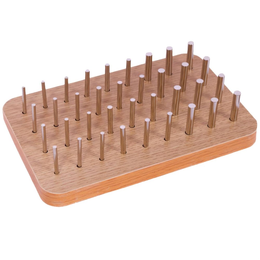 byepica Stroke Recovery Wooden Pegboard, 36 Steel Rods for Hand-Eye Coordination and Fine Motor Skills