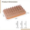 byepica Stroke Recovery Wooden Pegboard, 36 Steel Rods for Hand-Eye Coordination and Fine Motor Skills view 3