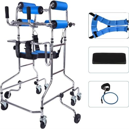 Rollator Walker for Seniors, Adult Standing Walker with 8 Wheels
