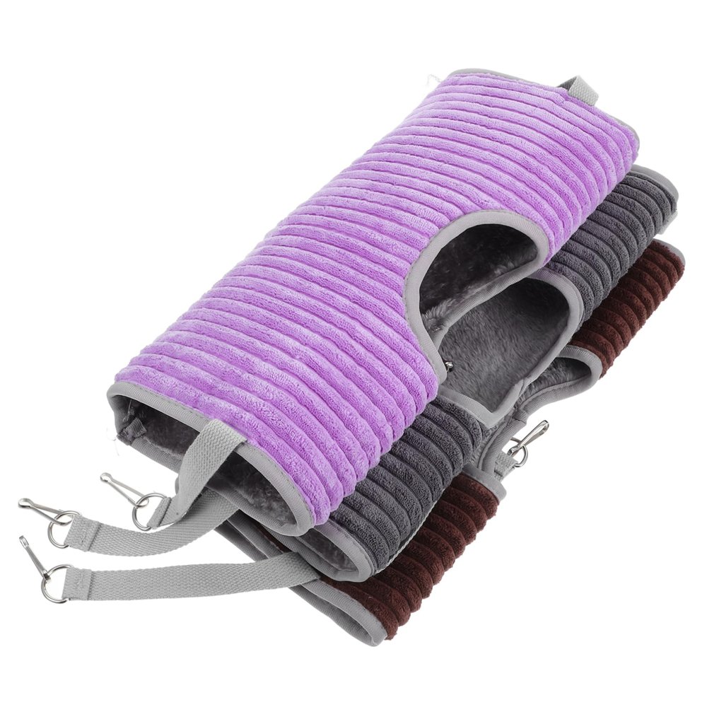 JOINPAYA 3-Piece Plush and Fabric Chinchilla Hammock Set
