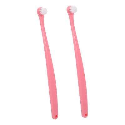 Puppy Toothbrushes with Rounded Head, 2-Pack, PP/TPR, Pink