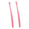 Puppy Toothbrushes with Rounded Head, 2-Pack, PP/TPR, Pink view 1