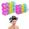 XPJYUA Hair Rollers, 6-Piece Heatless Curlers with Self-Adhesive Hook, Salon-Style Jumbo Styling Tools, Green, 2.5 cm view 2