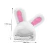 Abaodam Cute White Pet Hat with Bunny Ears view 2