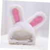 Abaodam Cute White Pet Hat with Bunny Ears view 4