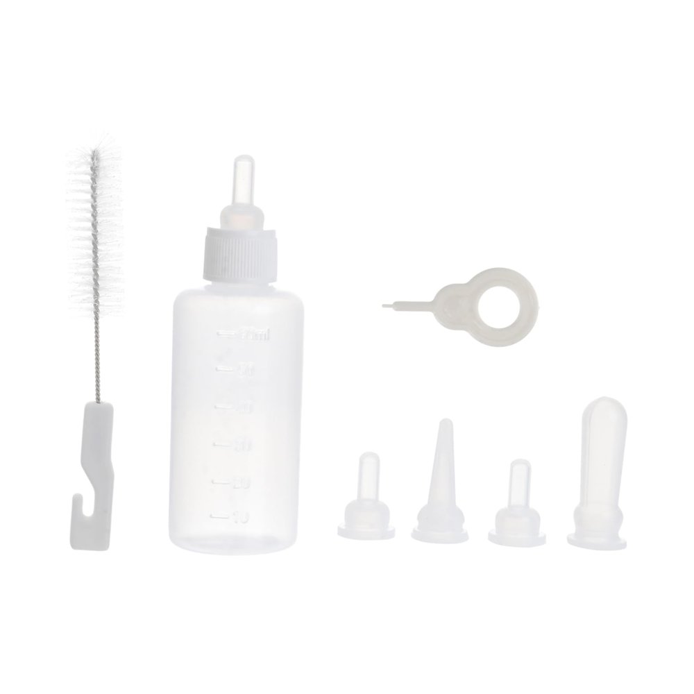 Kisangel 2 Pcs Pet Milk Bottles with Scale for Cats and Dogs