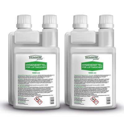 Heimwerkglobal Hygienic Treatment for Air Washers, 1,000 ml, with Dosing Aid (2 Liters)