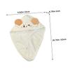 POPETPOP Absorbent Coral Fleece Hair Towel, White 2563 view 2