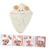 POPETPOP Absorbent Coral Fleece Hair Towel, White 2563 view 3