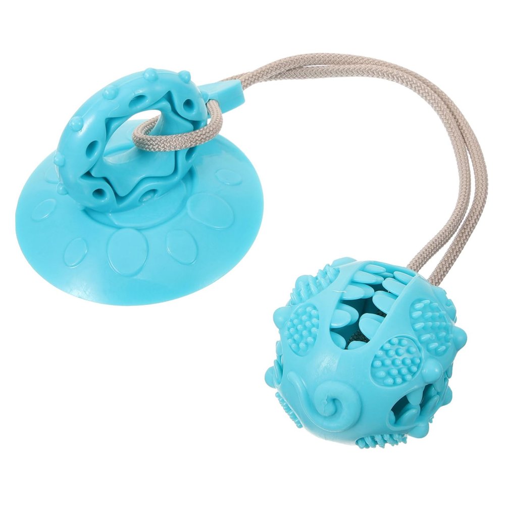 ERINGOGO Lickable Food Toy with Suction Cup for Dogs, Puppy Teething and Chew Toy, MOL Bite Toy, Sky Blue